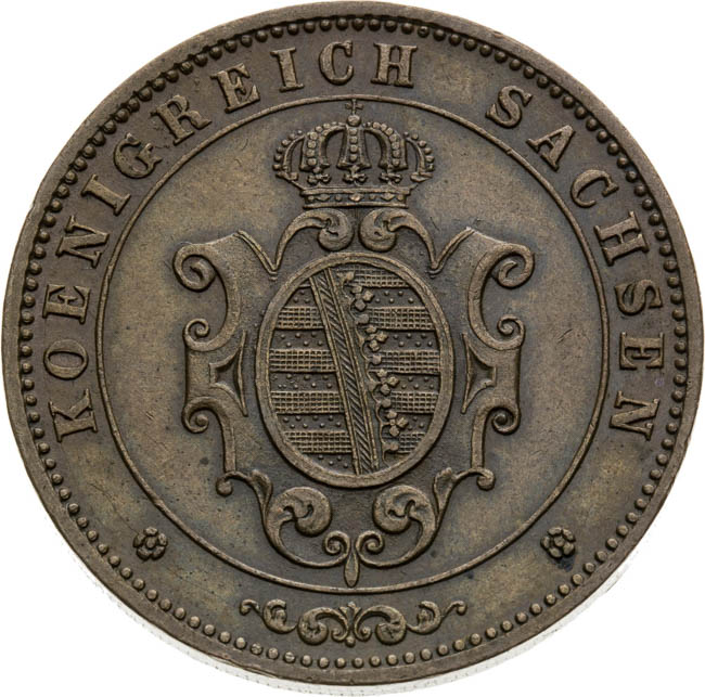 5 Pfennig 1864 - back