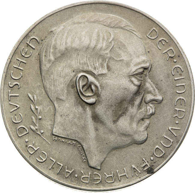 Strieborná medaila 1938 - averz