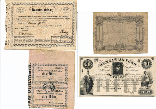 Banknote and emergency notes album 1848-1852 (78 pcs) - front