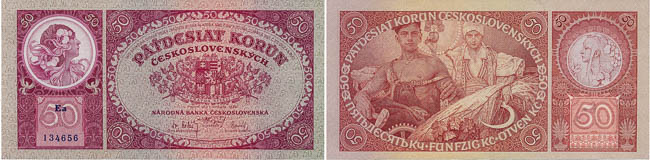 50 Koruna 1929 - front