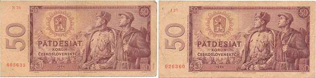 50 Koruna 1964 (122 pcs) - front