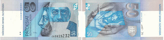 50 Koruna 1999 C (Faulty Printing) - front