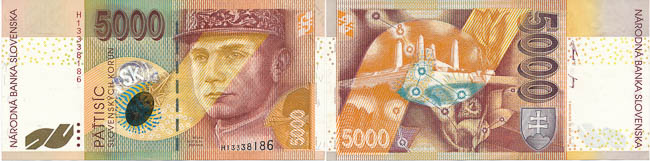 5000 Koruna 1999 H - front