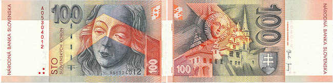 100 Koruna 2004 A - front