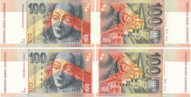 100 Koruna 2004 A, U - front