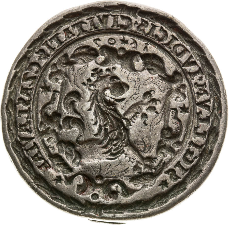 Silver stamp seal 1607 - back