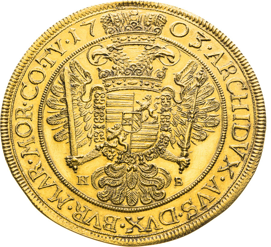 5 Ducats 1703 - back