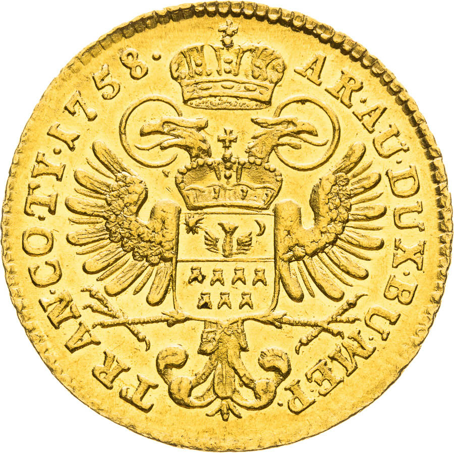 Ducat 1758 - back
