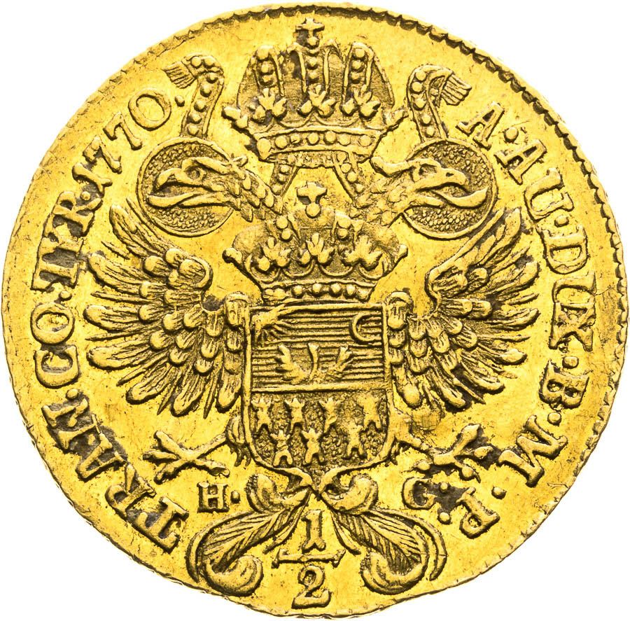 1/2 Ducat 1770 - back