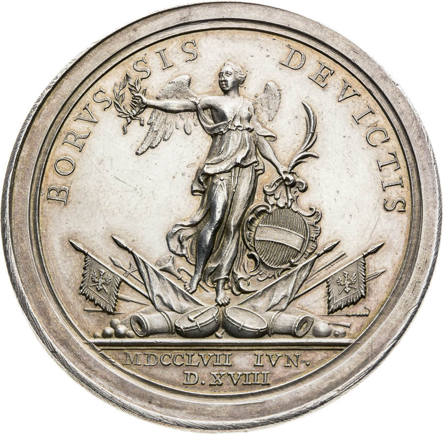 Silver medal 1757 - back