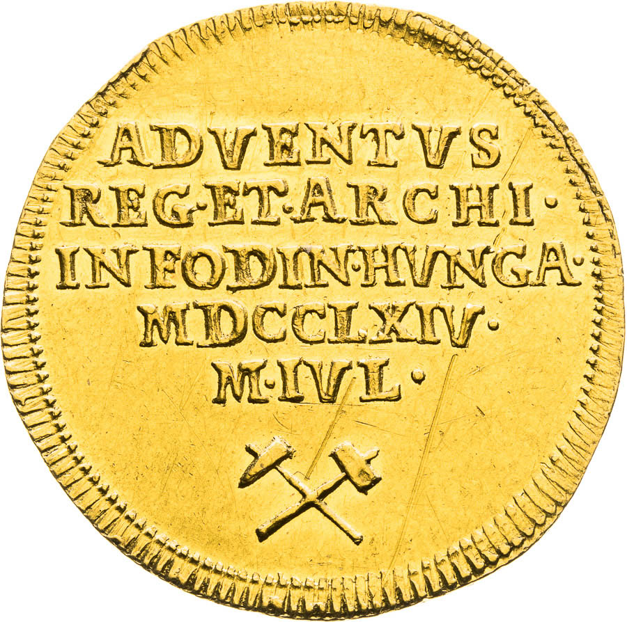 Gold medal 1764 (Ducat) - back