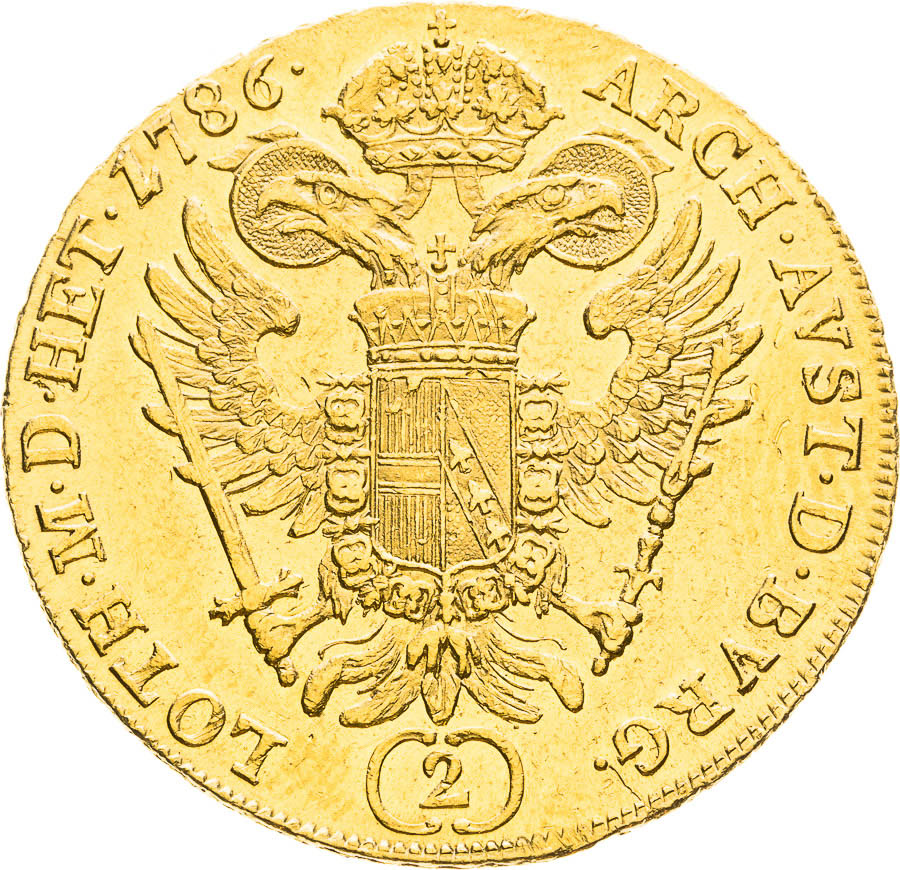 2 Ducats 1786 - back
