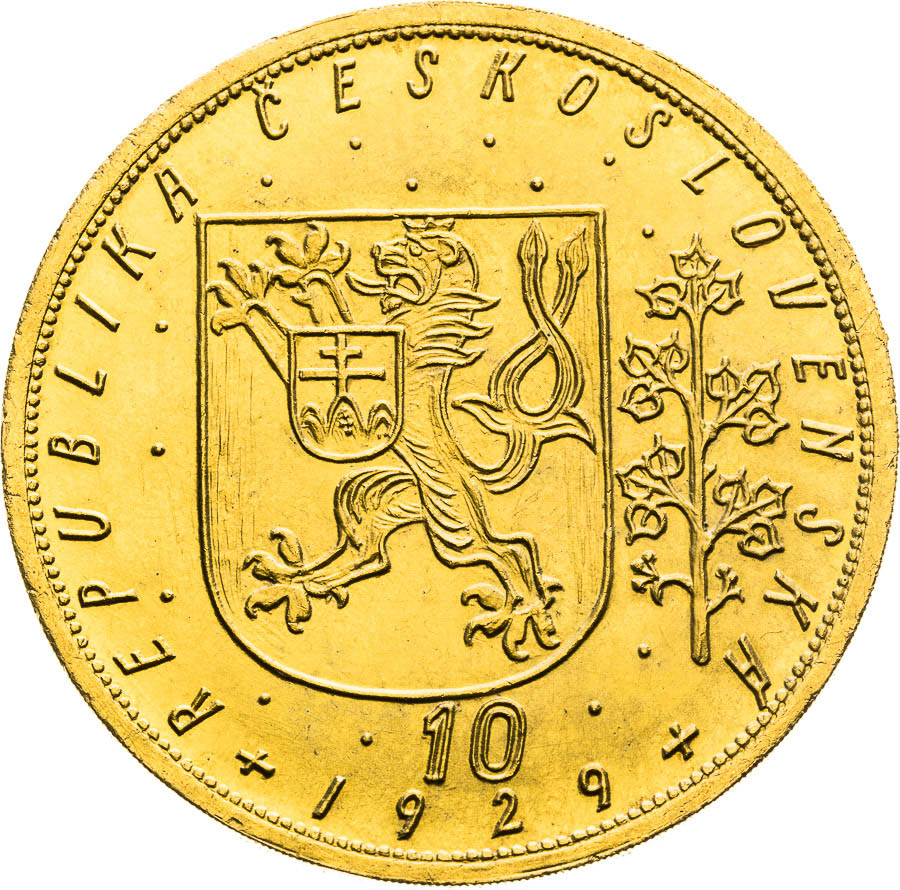 10 Ducats 1929 - front