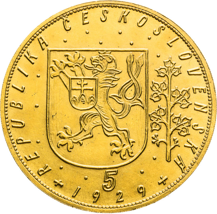 5 Ducats 1929 - front
