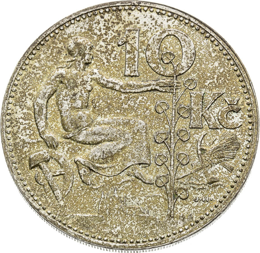 10 Koruna 1933 - front
