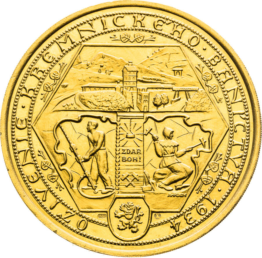 Gold Medal 1934 (10 Ducats) - back