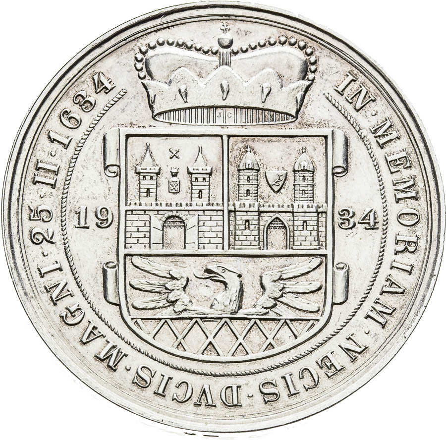 Silver medal 1934 - back
