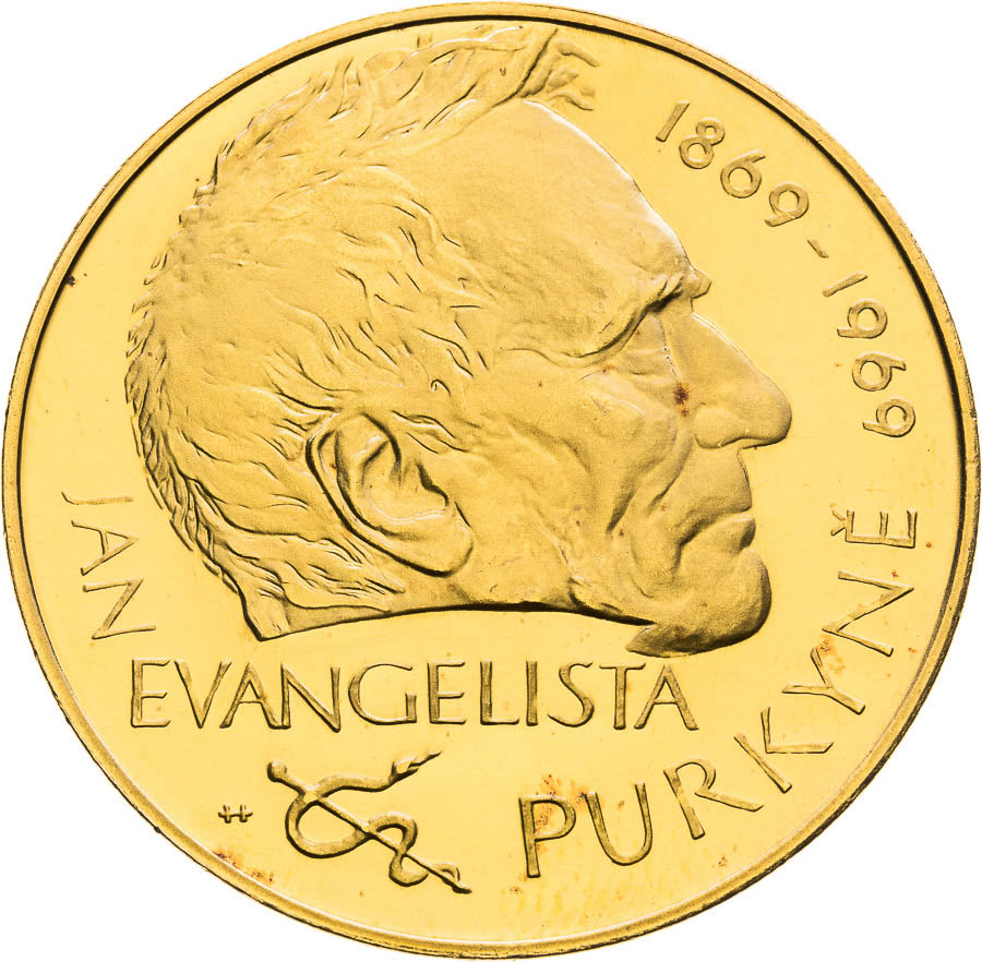 Gold Medal and 25 Koruna 1969 (2 pcs) - front