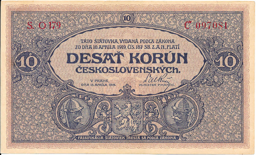 10 Koruna 1919 - front
