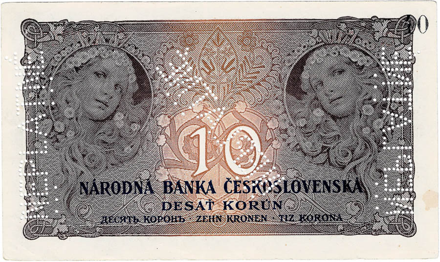 10 Koruna 1927 (Specimen) - back