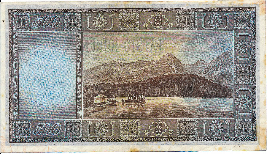 500 Koruna (1945) - back