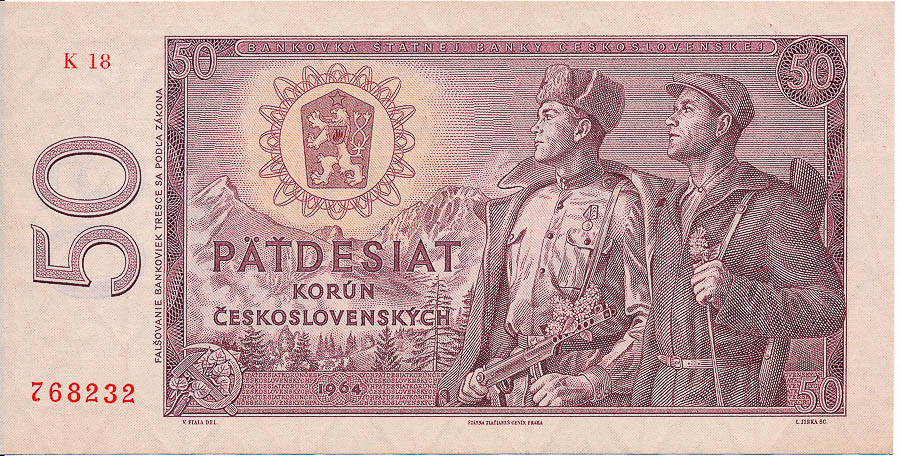 50 Koruna 1964 - front