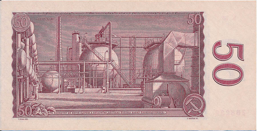 50 Koruna 1964 - back