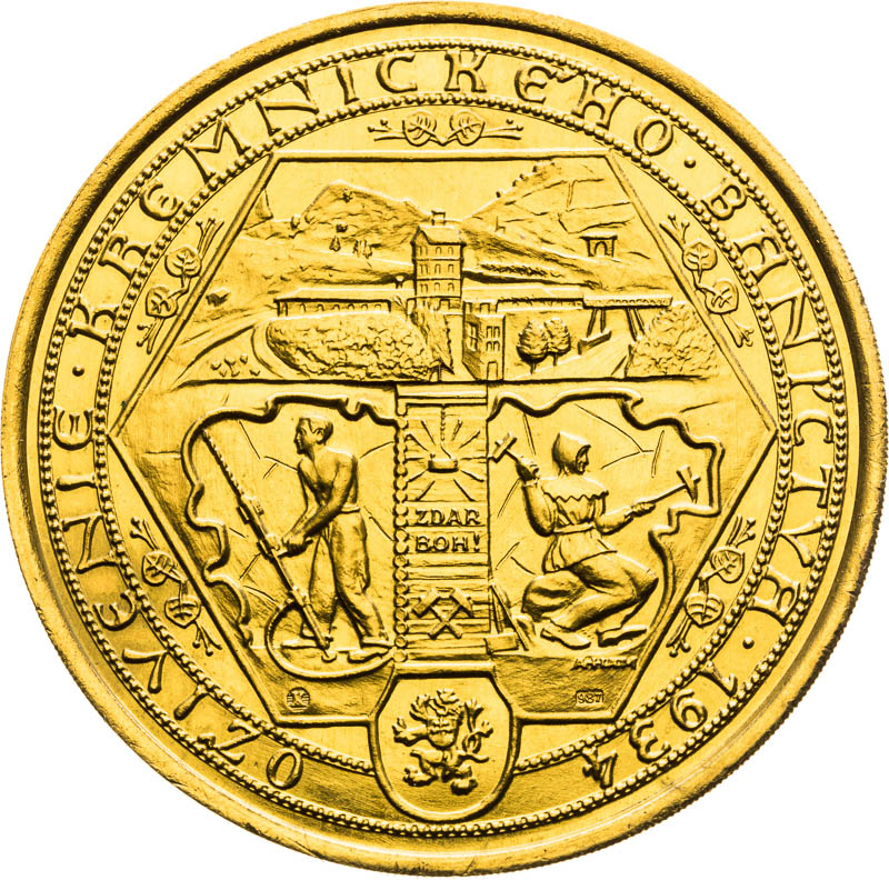 Gold Medal 1934 (10 Ducats) - back