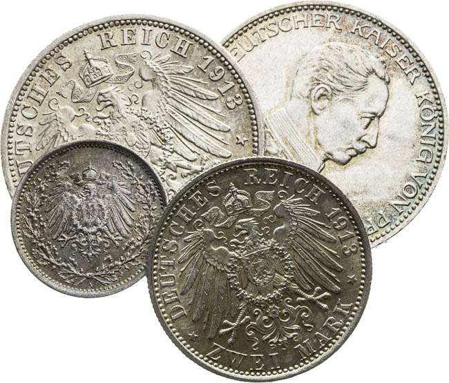 Silver Coins (4 pcs) - front