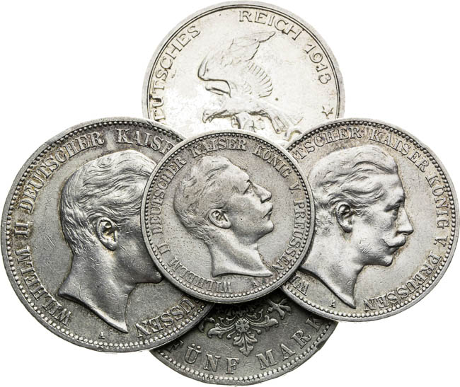 Silver Coins (5 pcs) - front