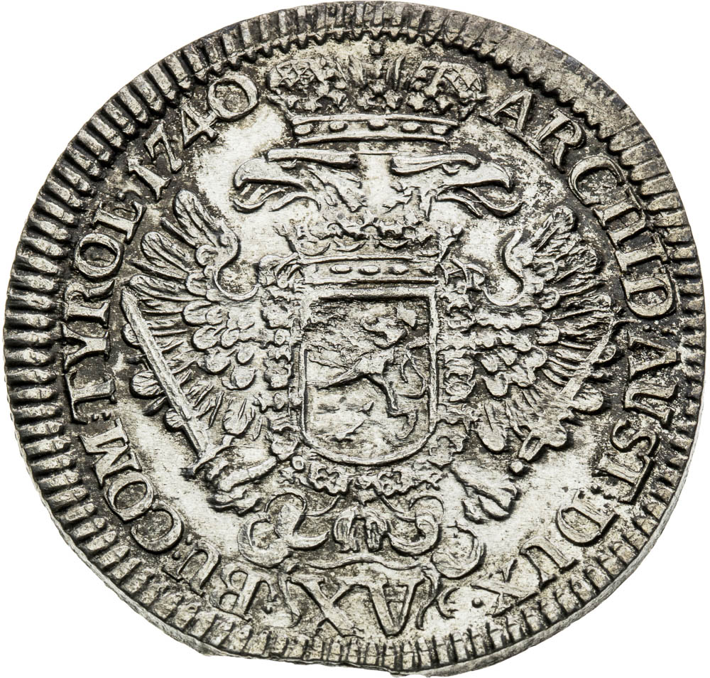 XV Kreuzer 1740 - back