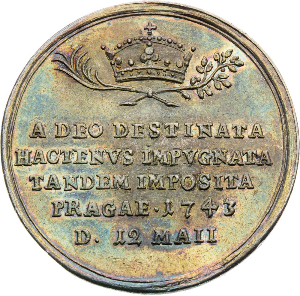 Stříbrná medaile 1743 - revers