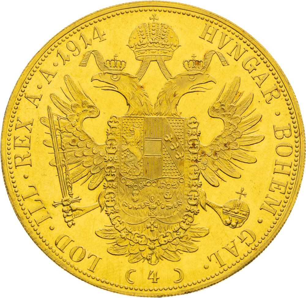 4 Dukát 1914 - revers