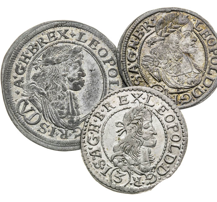 Silver coins (3 pcs) - front
