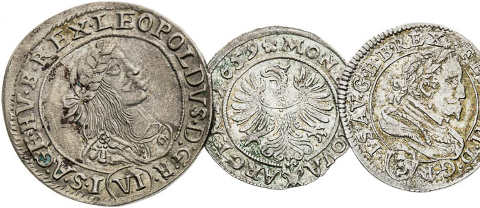 Silver coins (3 pcs) - front