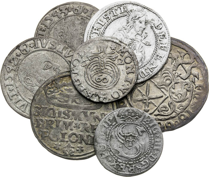 Lot of silver coins (7 pcs) - front