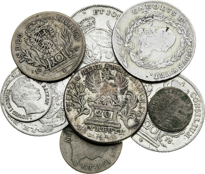 Silver coins (9 pcs) - front