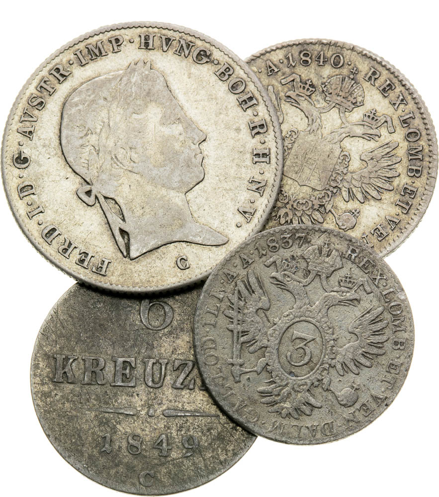 Silver coins (4 pcs) - front