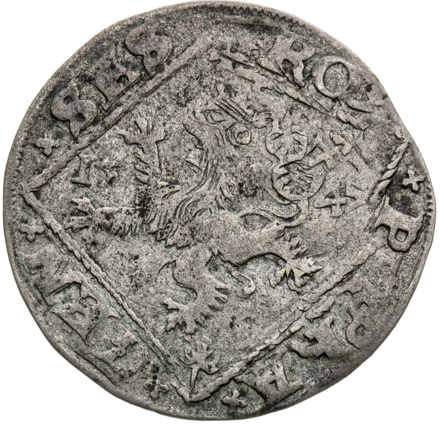 Pražský groš (bílý groš) 1547 - reverz