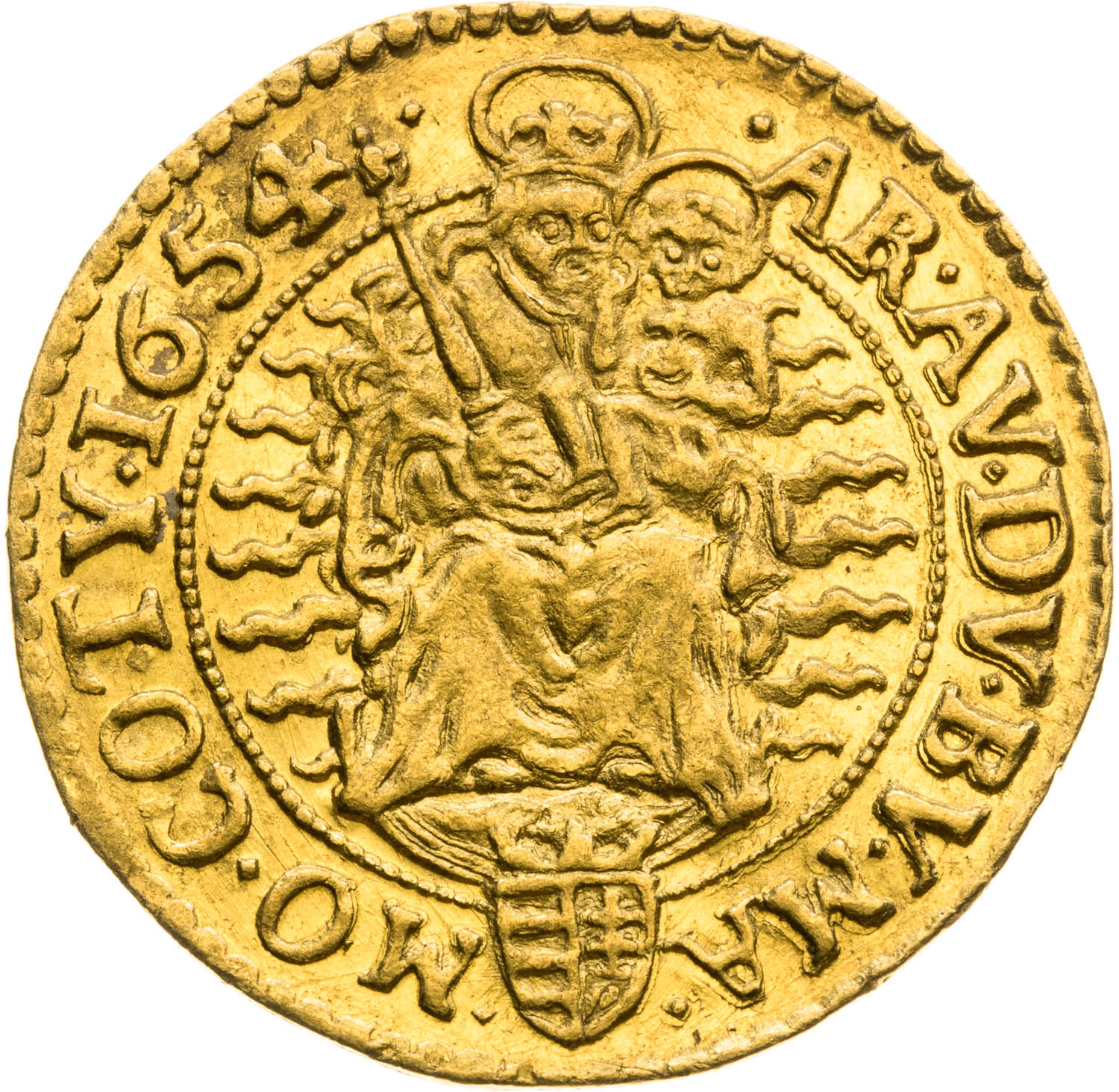 Dukát 1654 - revers