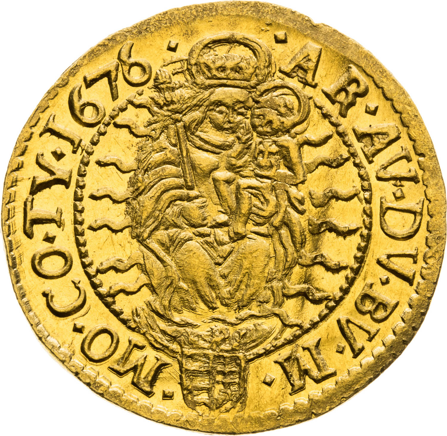 Dukát 1676 - revers
