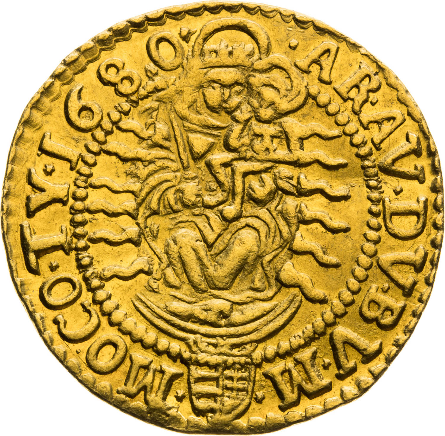Dukát 1680 - revers
