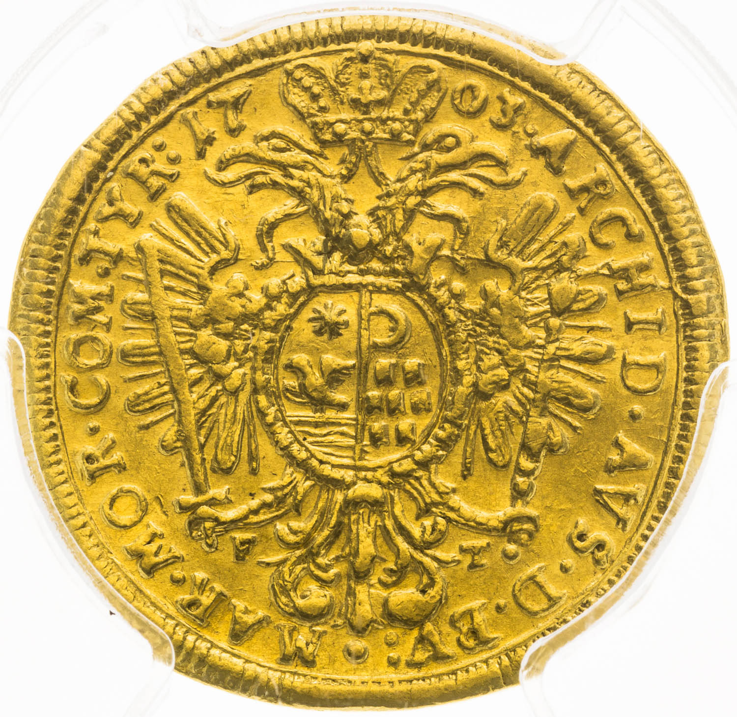 Dukát 1703 - revers
