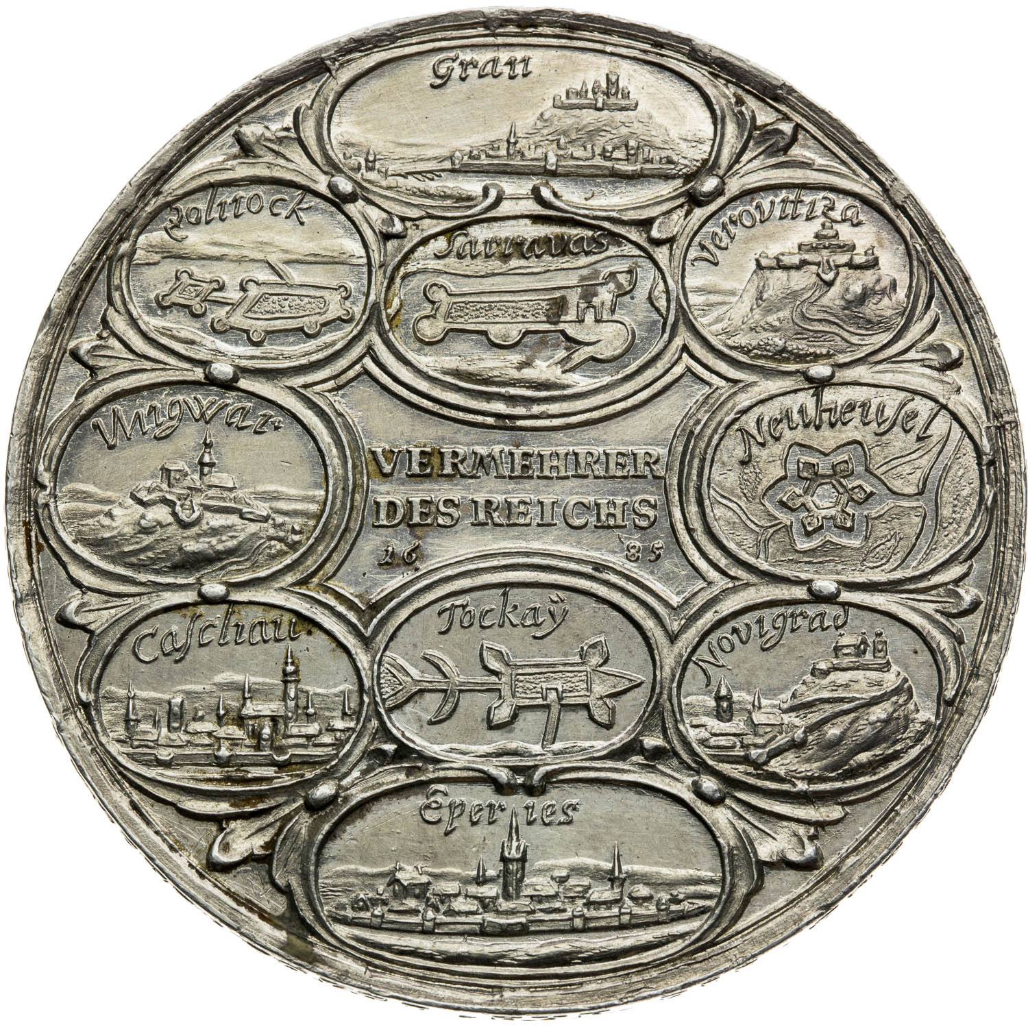 Stříbrná medaile 1685 - revers
