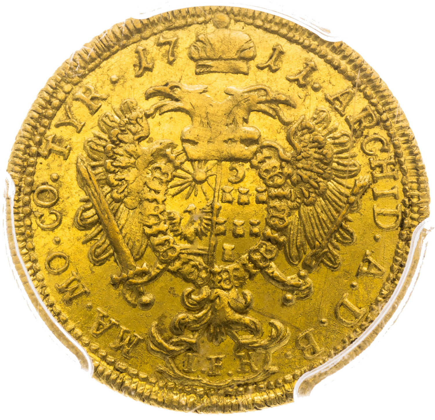 Dukát 1711 - revers