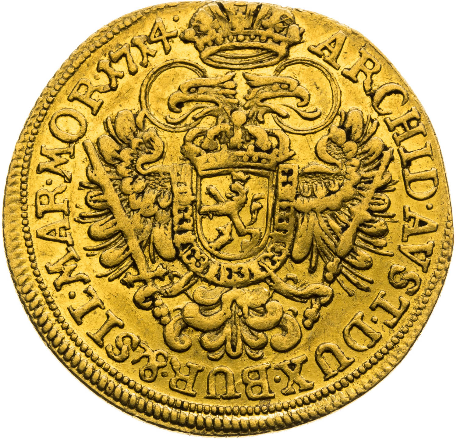 Dukát 1714 - revers