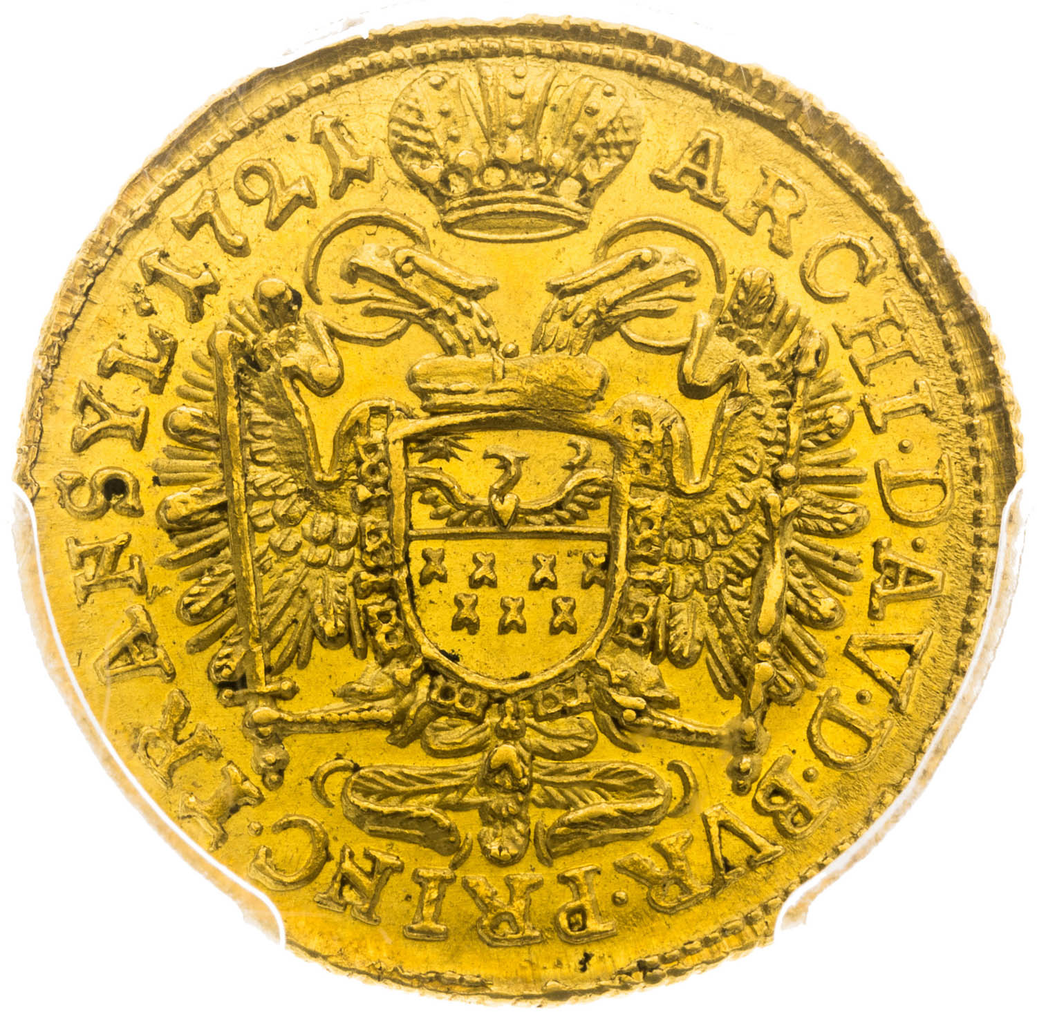 Dukát 1721 - revers