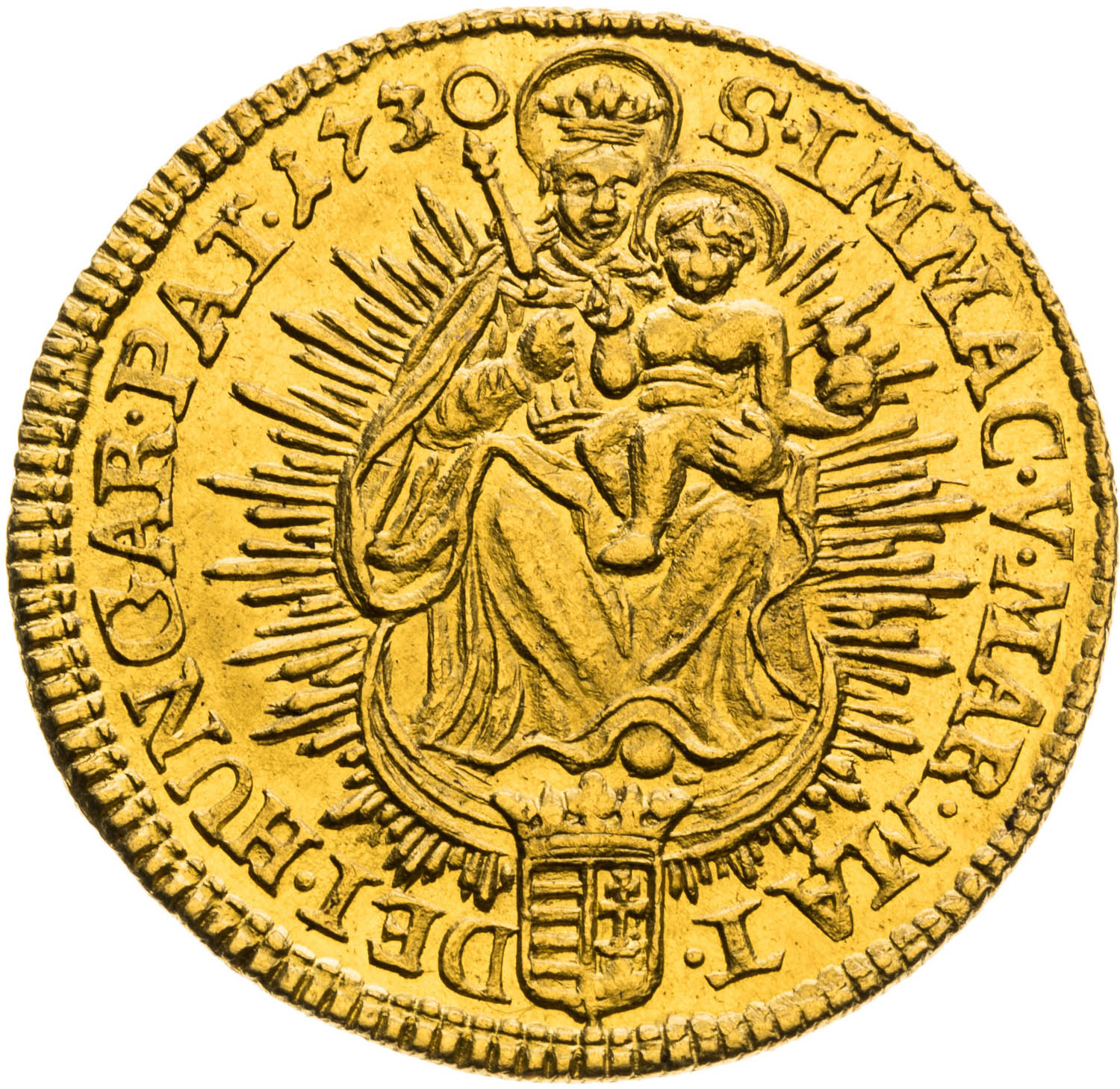 Dukát 1730 - revers