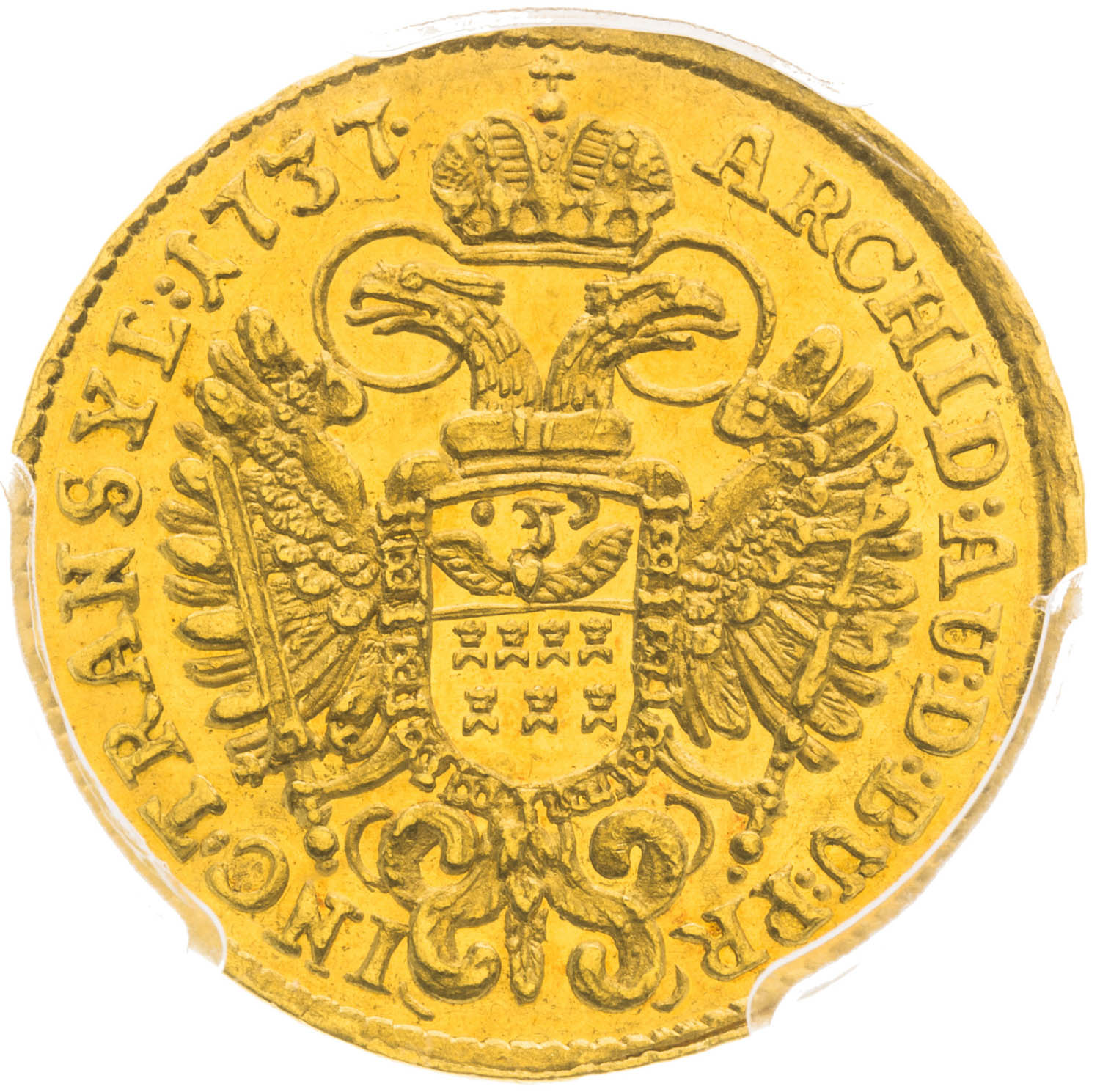 Dukát 1737 - revers