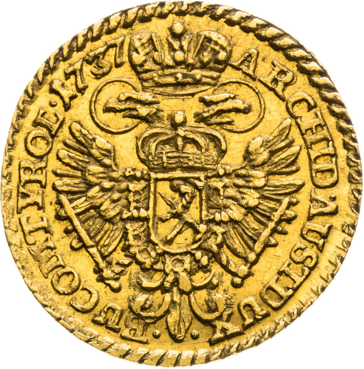 1/4 Dukát 1737 - revers
